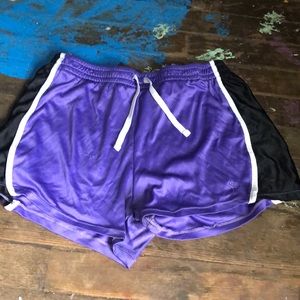 Really cute purple and black shorts in style right now